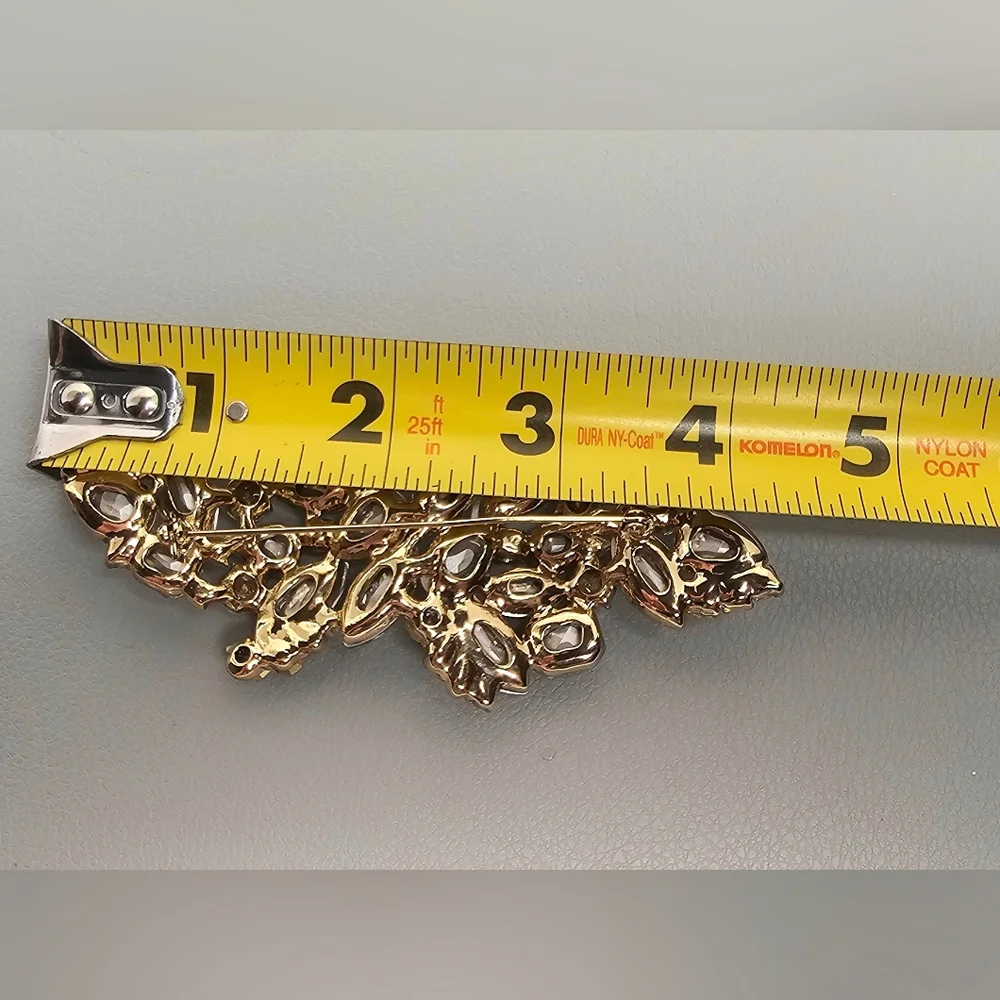 [M. Haskell For INC] Large Gold Crystal Cluster Statement Brooch/Pin